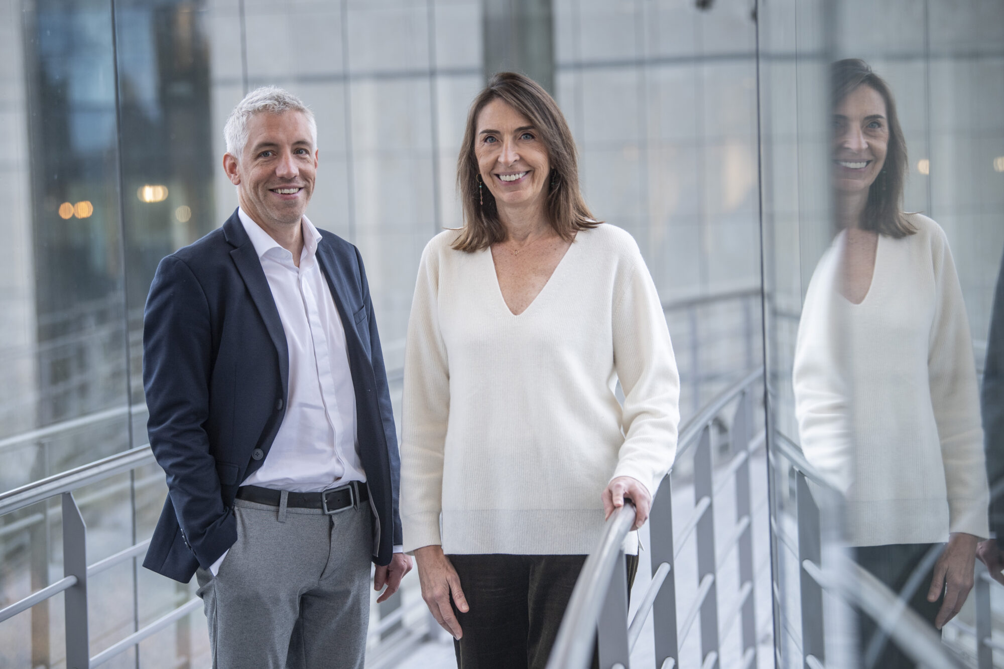 Peter Van den Spiegel (KPMG) en Véronique Toully (UCB)